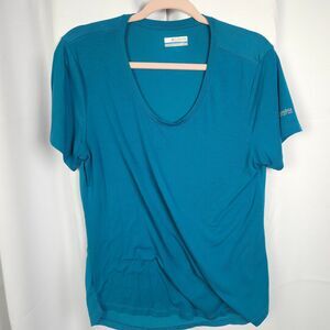 Columbia PFG Mens Medium Blue Crew Neck Casual Stretch Tee T-Shirt